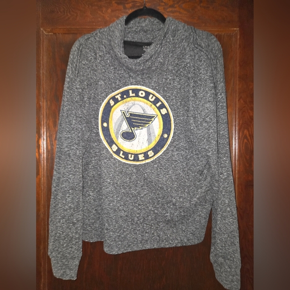 Cowl Neck St. Louis Blues Long Sleeved Shirt size L - Picture 1 of 2